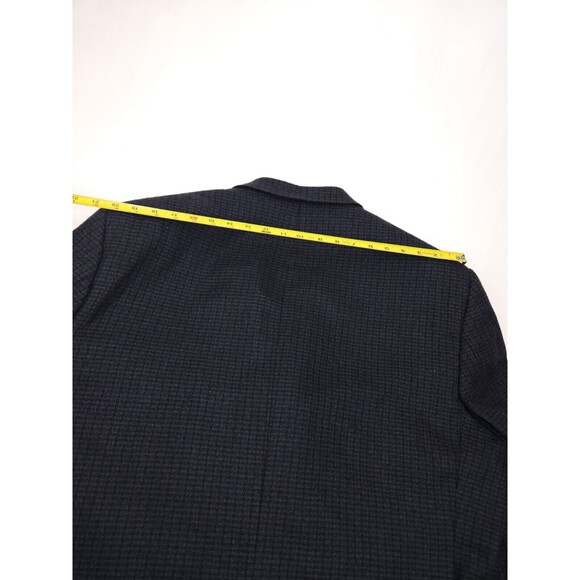 Joseph & Feiss Sport Coat 48 Long 3 Button Blue Black 100% Lambs wool - Picture 7 of 10